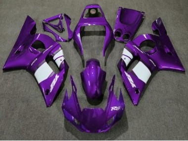 1998-2002 Deep Purple & White Yamaha R6 Motorcycle Fairings