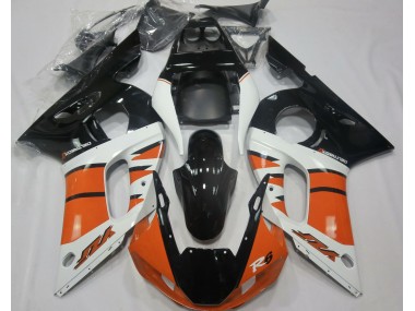 1998-2002 Gloss Orange and Black Yamaha R6 Motorcycle Fairings