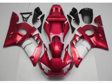 1998-2002 Red & White Yamaha R6 Motorcycle Fairings