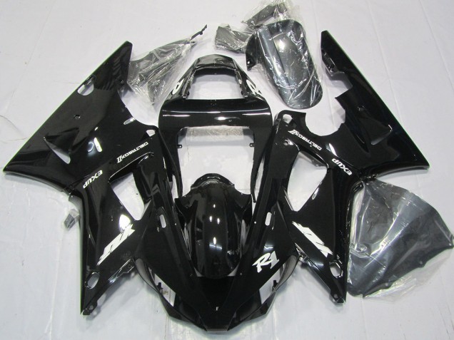 2000-2001 Gloss Black Yamaha R1 Motorcycle Fairings 2000-2001 Gloss Black Yamaha R1 Motorcycle Fairings