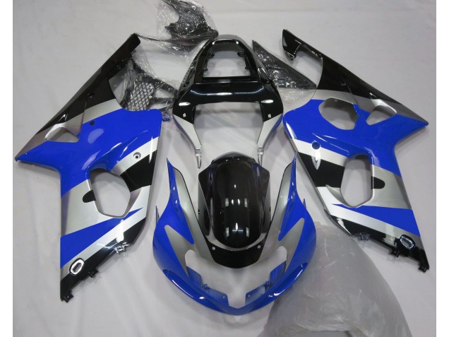 2000-2002 Blue Silver OEM Style Suzuki GSXR 1000 Motorcycle Fairings 2000-2002 Blue Silver OEM Style Suzuki GSXR 1000 Motorcycle Fairings