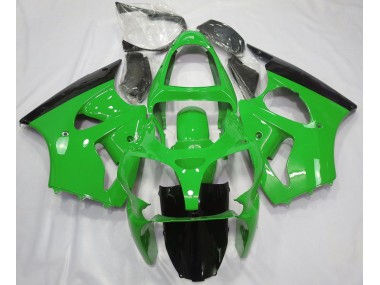 2000-2002 Gloss Green & Black Kawasaki ZX6R Motorcycle Fairings