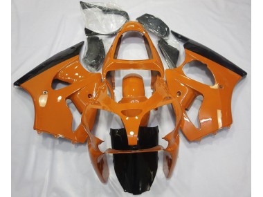 2000-2002 Gloss Orange & Black Kawasaki ZX6R Motorcycle Fairings
