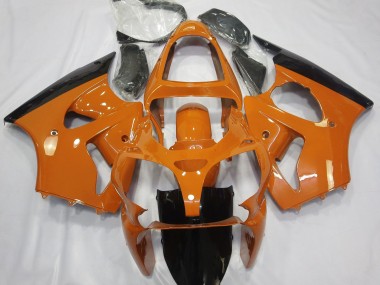 2000-2002 Gloss Orange & Black Kawasaki ZX6R Motorcycle Fairings