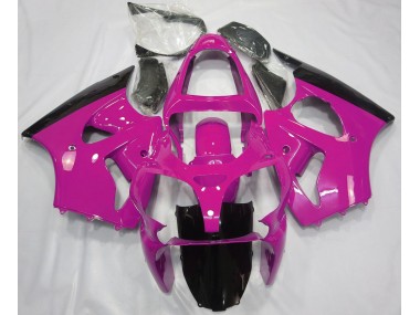 2000-2002 Gloss Pink & Black Kawasaki ZX6R Motorcycle Fairings