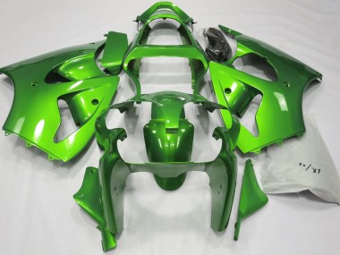 2000-2002 Metallic Green Kawasaki ZX6R Motorcycle Fairings