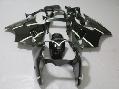2000-2002 Metallic Grey & Black Kawasaki ZX6R Motorcycle Fairings