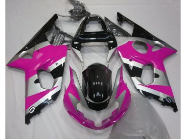 2000-2002 Pink Silver OEM Style Suzuki GSXR 1000 Motorcycle Fairings