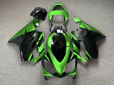 2001-2003 Gloss Green and Black Honda CBR600 F4i Motorcycle Fairings