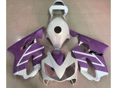 2001-2003 Gloss White and Purple Honda CBR600 F4i Motorcycle Fairings