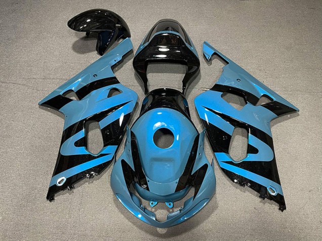 2001-2003 Pearl Light Blue and Black Suzuki GSXR 600-750 Motorcycle Fairings