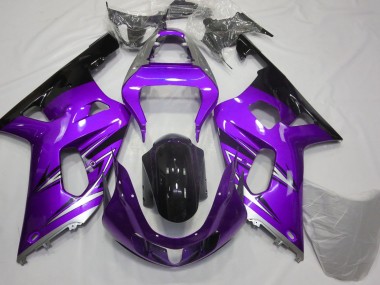 2001-2003 Purple and Silver Suzuki GSXR 600-750 Motorcycle Fairings