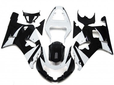 2001-2003 White and Black Style OEM Suzuki GSXR 600-750 Motorcycle Fairings