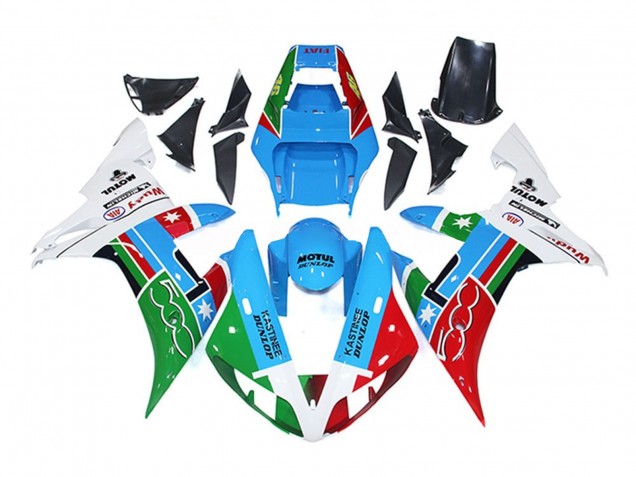 2002-2003 500 Light Blue Yamaha R1 Motorcycle Fairings