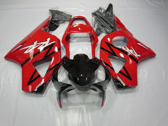 2002-2003 Gloss Red and Black Honda CBR954RR Motorcycle Fairings
