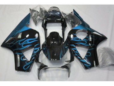2002-2003 Light Blue Flame Honda CBR954RR Motorcycle Fairings