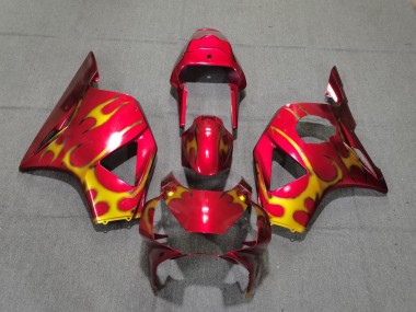 2002-2003 Red & Gold Style Honda CBR954RR Motorcycle Fairings