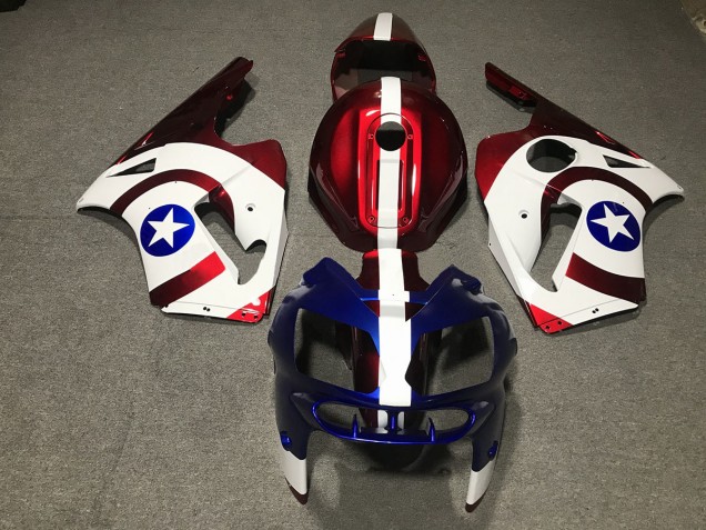 2002-2005 Captain America Kawasaki ZX12R Motorcycle Fairings 2002-2005 Captain America Kawasaki ZX12R Motorcycle Fairings