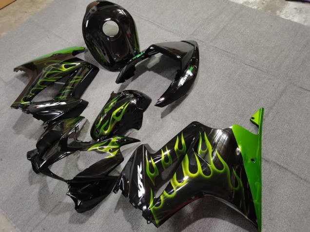 2002-2012 Green Flame Honda VFR800 Motorcycle Fairings