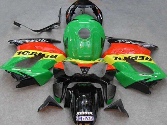2002-2012 Green Repsol Honda VFR800 Motorcycle Fairings 2002-2012 Green Repsol Honda VFR800 Motorcycle Fairings