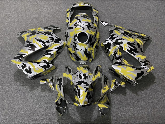 2002-2012 Yellow Camo Honda VFR800 Motorcycle Fairings