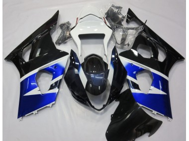 2003-2004 Black Blue and White Suzuki GSXR 1000 Motorcycle Fairings