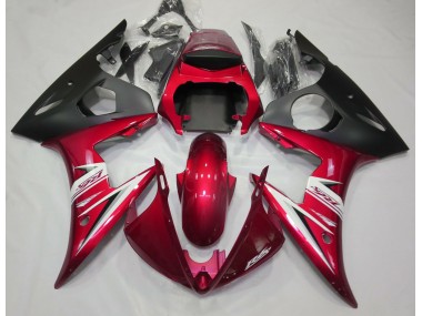 2003-2004 Gloss Red & White Yamaha R6 Motorcycle Fairings