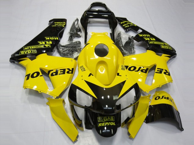 2003-2004 Gloss Yellow Repsol Honda CBR600RR Motorcycle Fairings 2003-2004 Gloss Yellow Repsol Honda CBR600RR Motorcycle Fairings