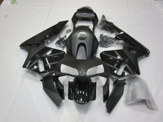 2003-2004 Matte Black / Gloss Honda CBR600RR Motorcycle Fairings 2003-2004 Matte Black / Gloss Honda CBR600RR Motorcycle Fairings