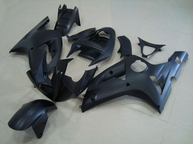 2003-2004 Matte Black Kawasaki ZX6R Motorcycle Fairings 2003-2004 Matte Black Kawasaki ZX6R Motorcycle Fairings