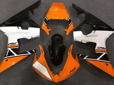 2003-2004 Orange White and Black Yamaha R6 Motorcycle Fairings