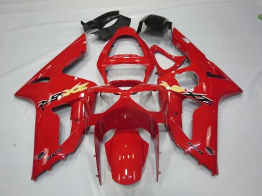 2003-2004 Red Ninja Kawasaki ZX6R Motorcycle Fairings
