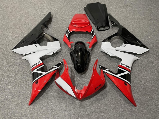 2003-2004 Red White and Black Yamaha R6 Motorcycle Fairings
