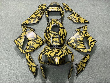 2003-2004 Yellow Camo Honda CBR600RR Motorcycle Fairings