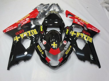 2004-2005 Black Rizla Suzuki GSXR 600-750 Motorcycle Fairings