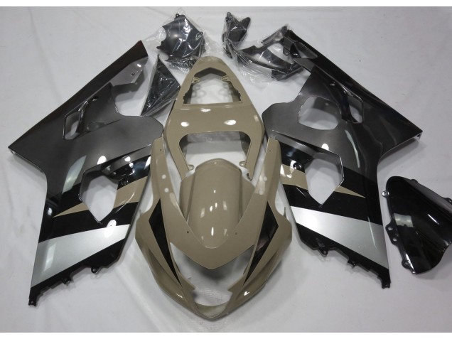 2004-2005 Desert Tan and Silver Suzuki GSXR 600-750 Motorcycle Fairings