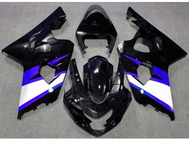 2004-2005 Gloss Black & Blue Suzuki GSXR 600-750 Motorcycle Fairings
