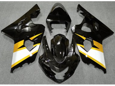 2004-2005 Gloss Black & Yellow Suzuki GSXR 600-750 Motorcycle Fairings