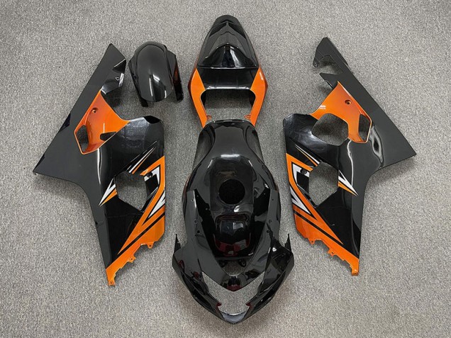 2004-2005 Gloss Black and Orange Suzuki GSXR 600-750 Motorcycle Fairings 2004-2005 Gloss Black and Orange Suzuki GSXR 600-750 Motorcycle Fairings
