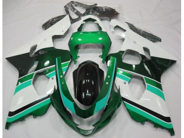 2004-2005 Gloss Green & Green Suzuki GSXR 600-750 Motorcycle Fairings