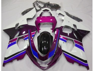 2004-2005 Gloss Pink and Blue Suzuki GSXR 600-750 Motorcycle Fairings
