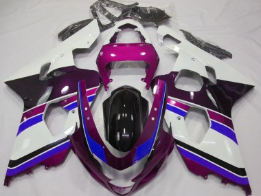 2004-2005 Gloss Pink and Blue Suzuki GSXR 600-750 Motorcycle Fairings