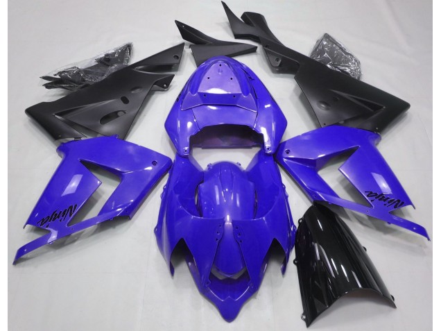 2004-2005 Pearl Blue & Black Kawasaki ZX10R Motorcycle Fairings