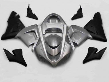 2004-2005 Silver Black Kawasaki ZX10R Motorcycle Fairings