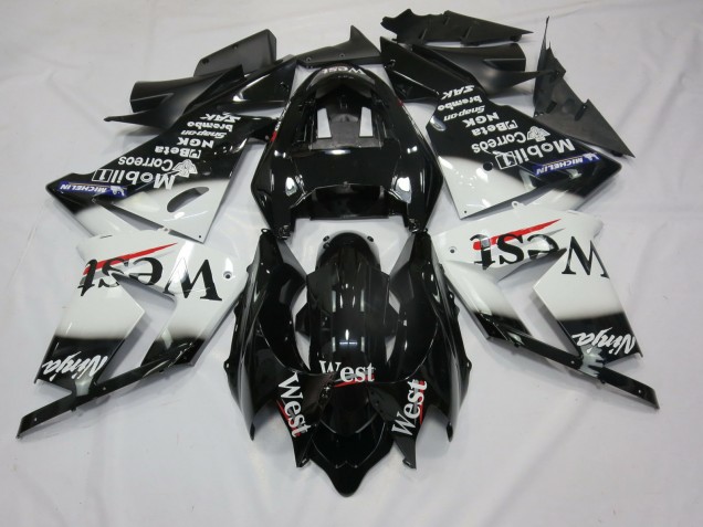 2004-2005 White West Kawasaki ZX10R Motorcycle Fairings 2004-2005 White West Kawasaki ZX10R Motorcycle Fairings