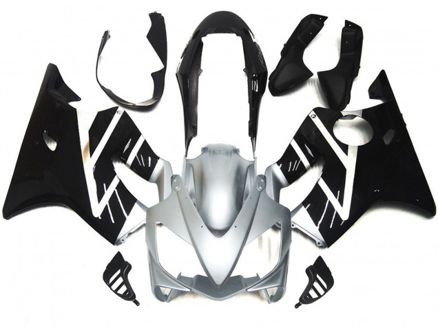 2004-2007 Silver Grey and Gloss Black Honda CBR600 F4i Motorcycle Fairings 2004-2007 Silver Grey and Gloss Black Honda CBR600 F4i Motorcycle Fairings