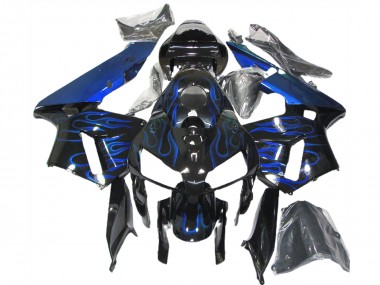 2005-2006 Gloss Blue Flame Honda CBR600RR Motorcycle Fairings