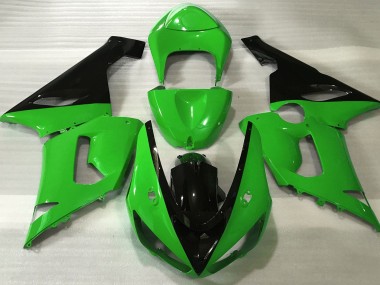 2005-2006 Gloss Green & Black Kawasaki ZX6R Motorcycle Fairings