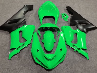 2005-2006 Gloss Green Kawasaki ZX6R Motorcycle Fairings