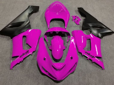 2005-2006 Gloss Pink Kawasaki ZX6R Motorcycle Fairings